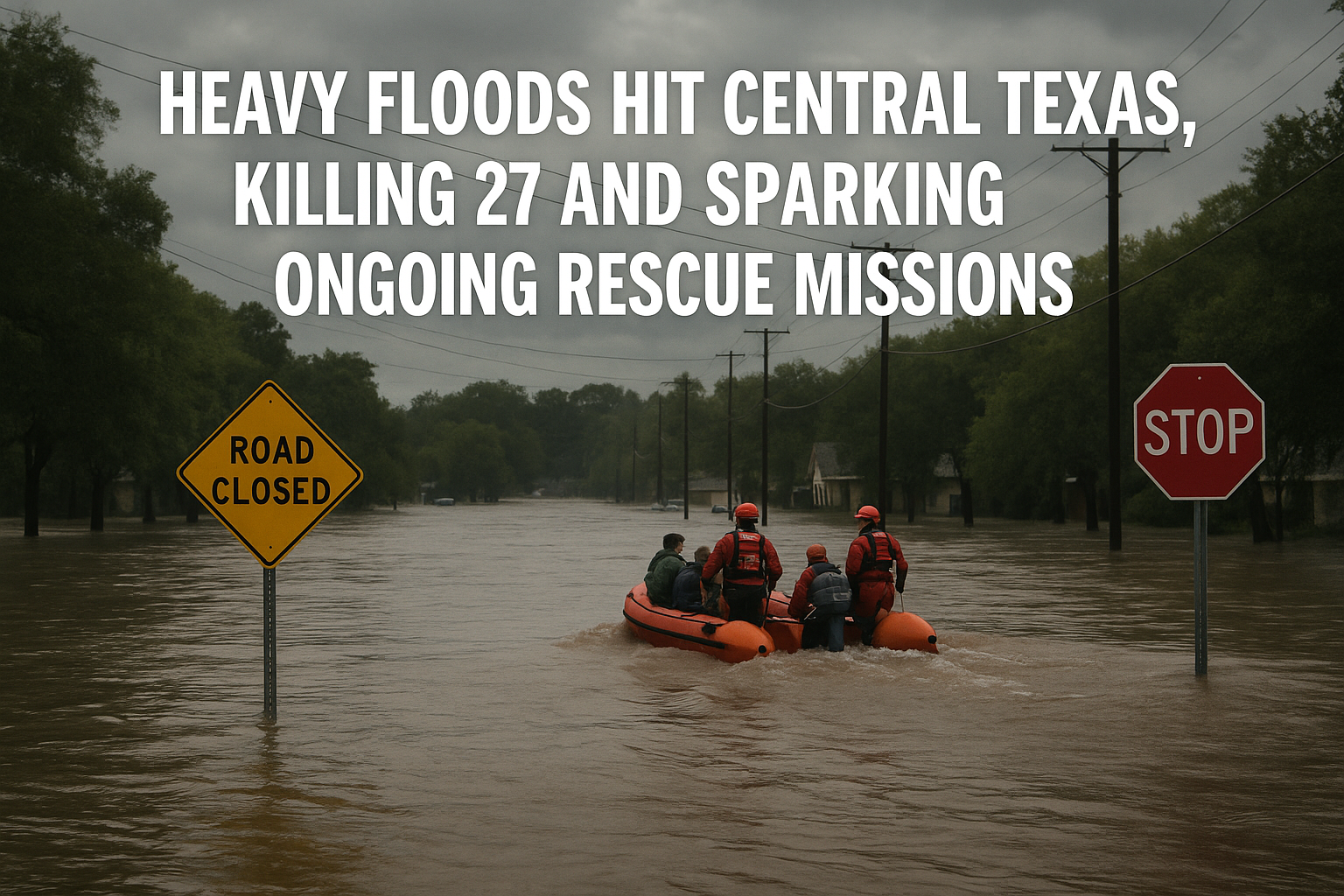 Heavy Floods Hit Central Texas, Killing 27 and Sparking Ongoing Rescue Missions
