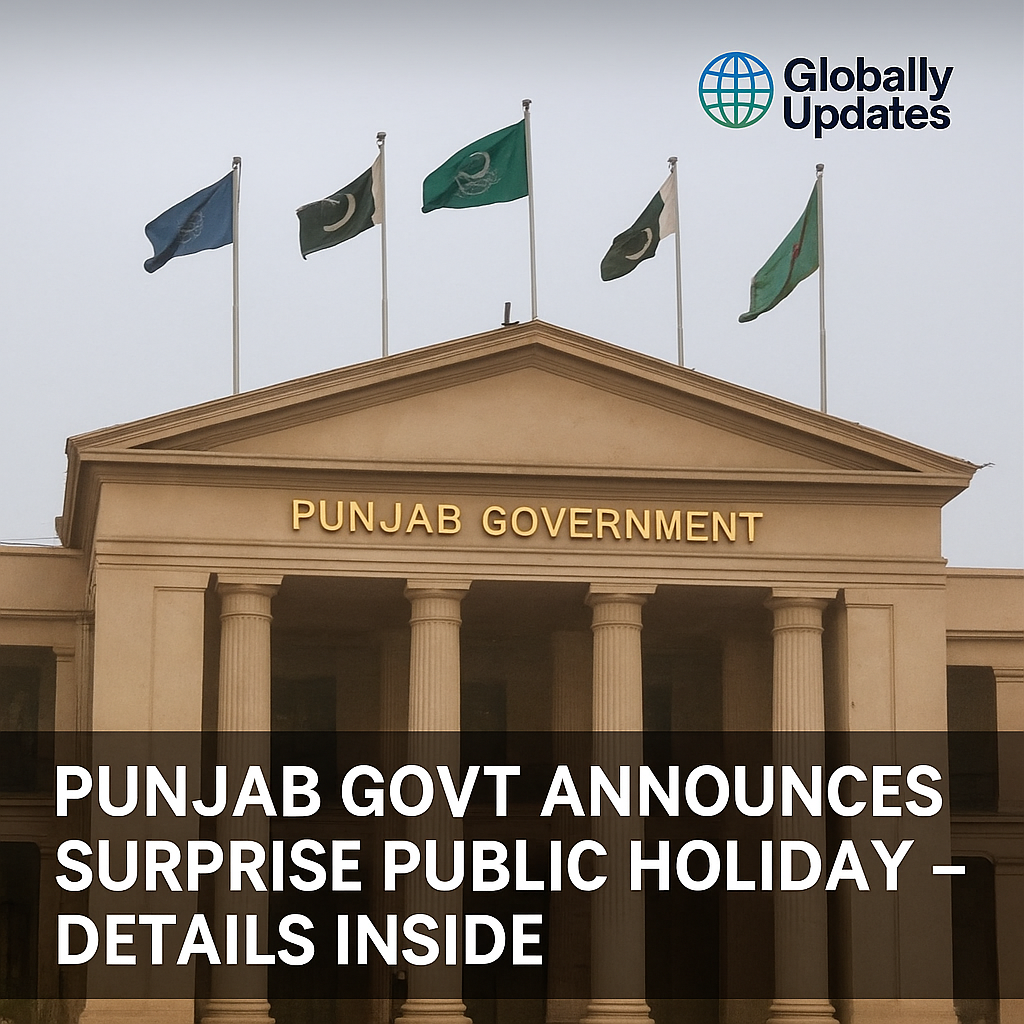 Punjab Govt Announces Surprise Public Holiday 2025 Announced – Schools, Banks Closed